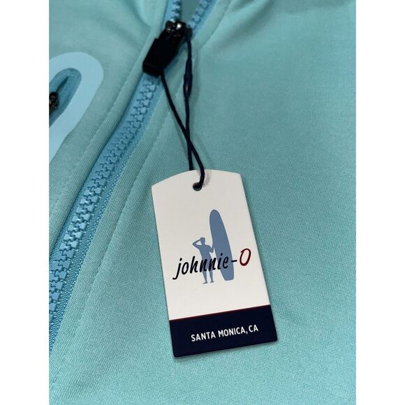 Johnnie-O Denny Men's Performance Vest Cay Turquoise Quarter-Zip Size M NWT - Picture 4 of 10